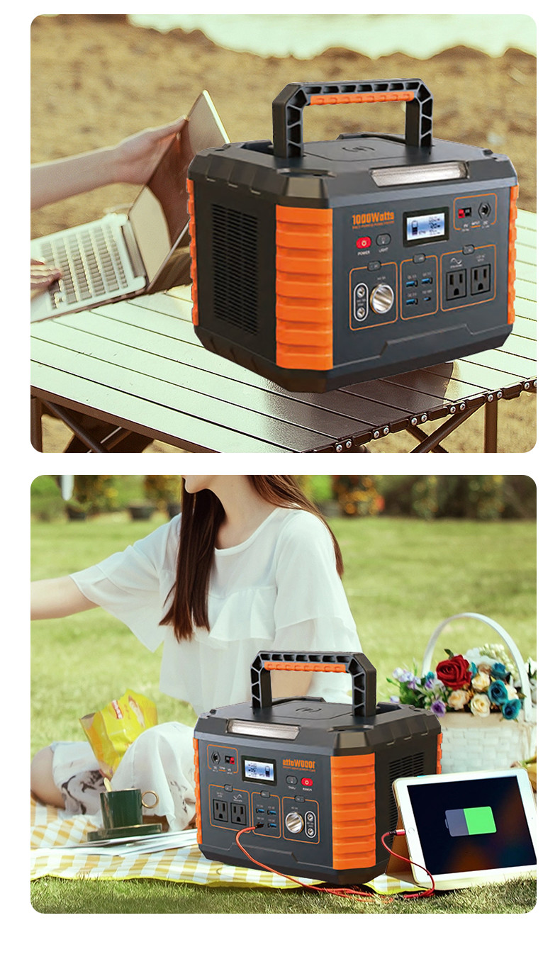 2000W Portable Panel Solar Generator Station Rechargeable Battery Backup Power