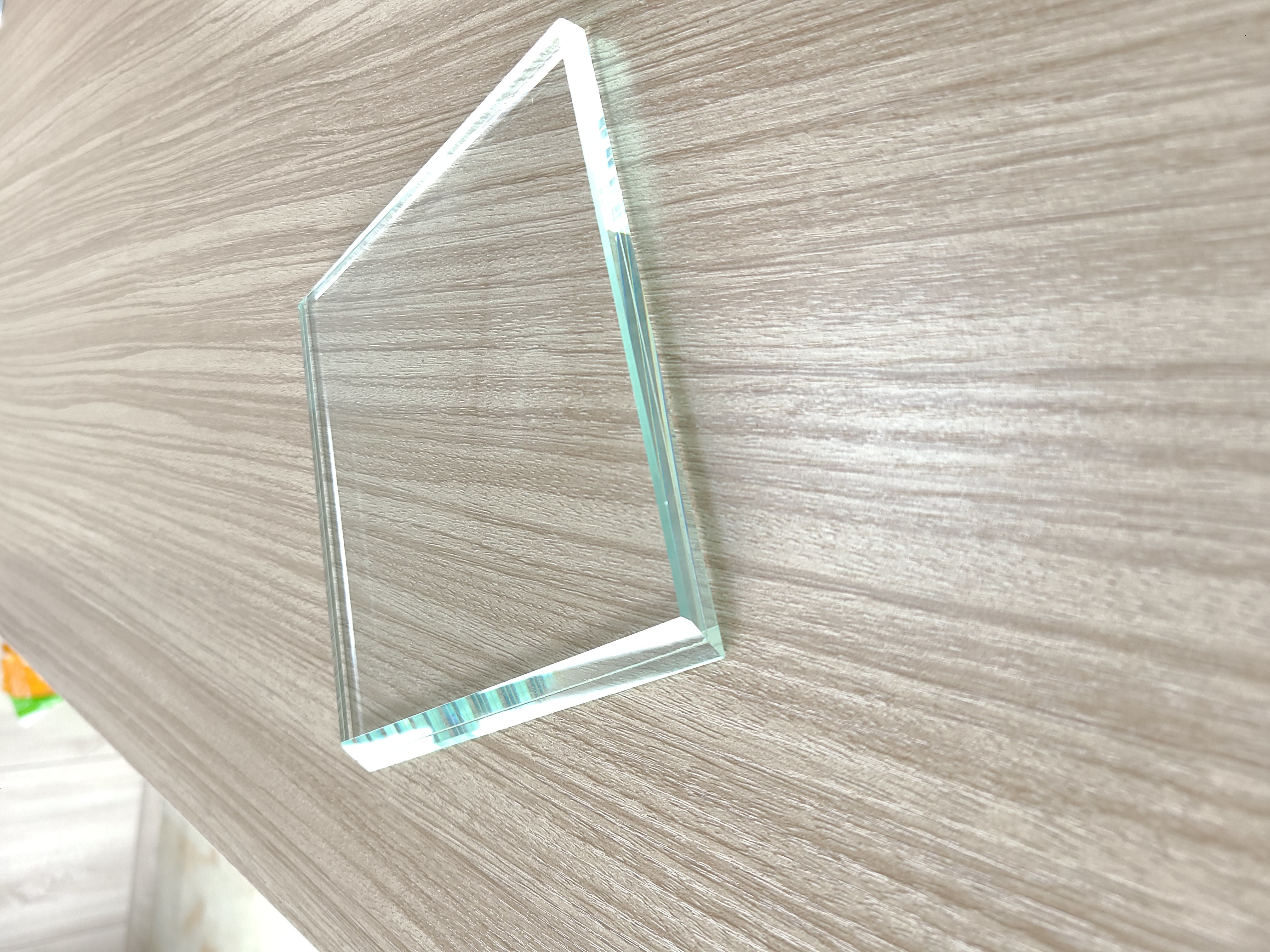 Solid Structure Building Tempered Glass With 45 Degree Beveled Edge