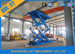 China 5T 5M Hydraulic Scissor Car Lift / Automotive Vehicle Lifts For Home Garage factory