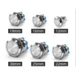 bonens 19mm Stainless Steel Momentary Self-reset 1NO Waterproof Metal Push