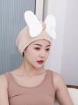 Superfine Fiber Cute Bow Dry Hair Cap for All Ages Fast Absorbent Ladies Hair