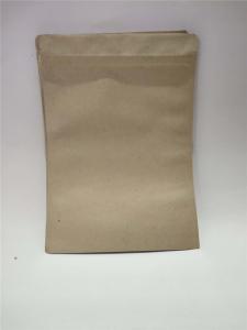 China Oil Proof Kraft Paper Pouch , Reusable Kraft Zipper Pouch Bags General Purpose factory