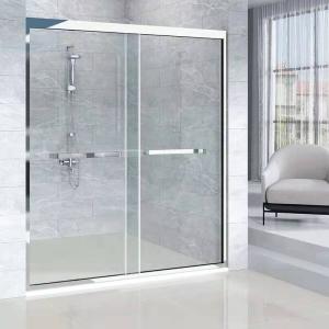 China 3mm-12mm Thickness Hotel Sliding Frameless Tempered Glass Shower Doors with Standard Duty Hinges factory