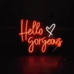 Hello gorgeous custom wedding neon sign vasten neon letter signs