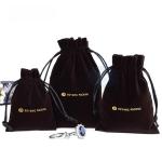 Hot Stamping Small Drawstring Dust Bag Bulk For Jewelry Necklace Bracelet Velvet