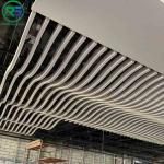 Rustproof Commercial Suspended Metal Ceiling Tiles Decorating Curved Square Tube