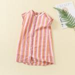 Kids Blouses And Shirts Children's Stripe Top 2023 Summer Casual White Shirts