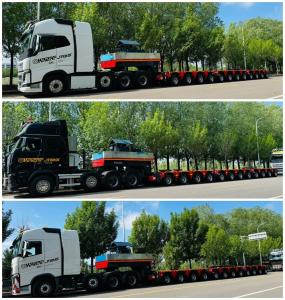 China HMT Hydraulic Steering Modular Transport Trailer 200T factory