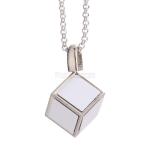 Square Shape Sublimation Dice Pendant Necklace Customized Sublimation Blanks