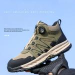Men's Lightweight Leather Hiking Boots Waterproof Outdoor Mountain Shoes