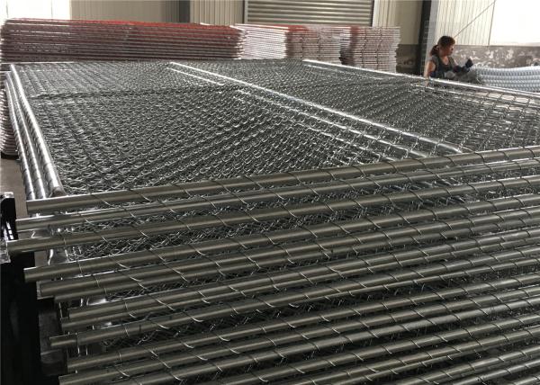Cross Brace Temporary Chain Link Construction Fence Panels Galvanized 6′x12′