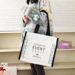 Economical Black Rope PP Non Woven Bags , Personalized White Non Woven Bag
