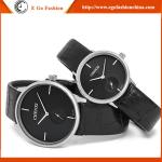 061A Couple Watch Valentine's Day Gift for Boyfriend Girlfriend Leather Watch