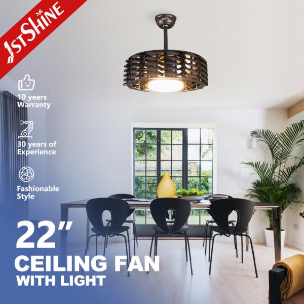 22 Inch Gold 220 V 15W Bldc Energy Saving Bladeless Led Lighting Ceiling Fan for