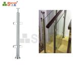Hotel Stainless Steel Stair Posts Glass Railing Posts High Grade Material