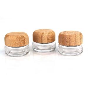 China 50g 2 Oz Empty Cosmetic Bottles Refillable Bamboo Airless Cream Jar ISO9001 factory