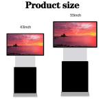 42" 55" Floor Standing Touch Screen Kiosk Monitors Lcd Advertising Rotating