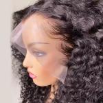 Deep Wave 13x4 13x6 Transparent Lace Front Human Hair Wig Brazilian Curly
