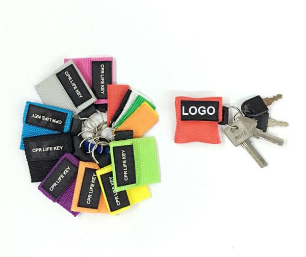 Portable keychain CPR mechanical respirator keychain 5*5.5cm colorful logo