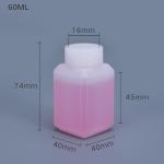Translucent 60ml Narrow Neck Square Bottle Food Grade