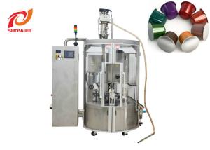 China Fully Automatic Aluminum Foil Nespresso Coffee Capsule Filling Sealing Machine factory