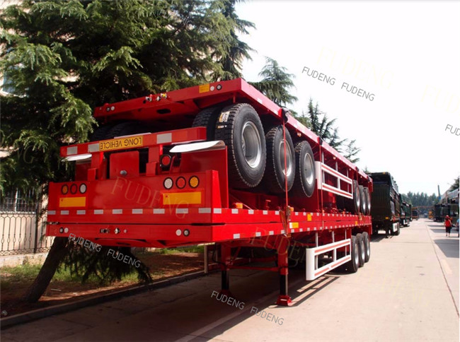40 Foot Flatbed Container Trailer FUWA Axle Mechanical Suspension Type