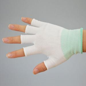 China Knit Low Lint Half Finger Nylon Polyester Glove Liners Medium Weight 13 Gauge factory