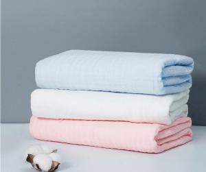 China Non Twisted Cotton Muslin Swaddle Fabric By The Yard 40S 260GSM Good Air Permeability factory