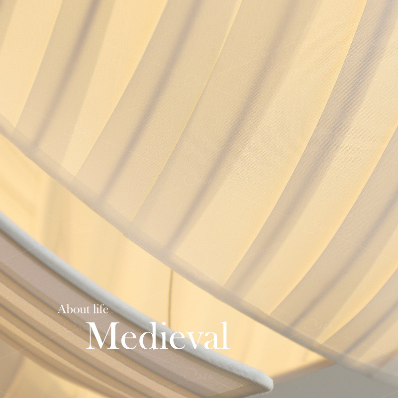 Antique Design Fabric Hanging Lamp With Hotel Restaurant Decorations Luxury Home Decor Supplies Modern Pendant Light