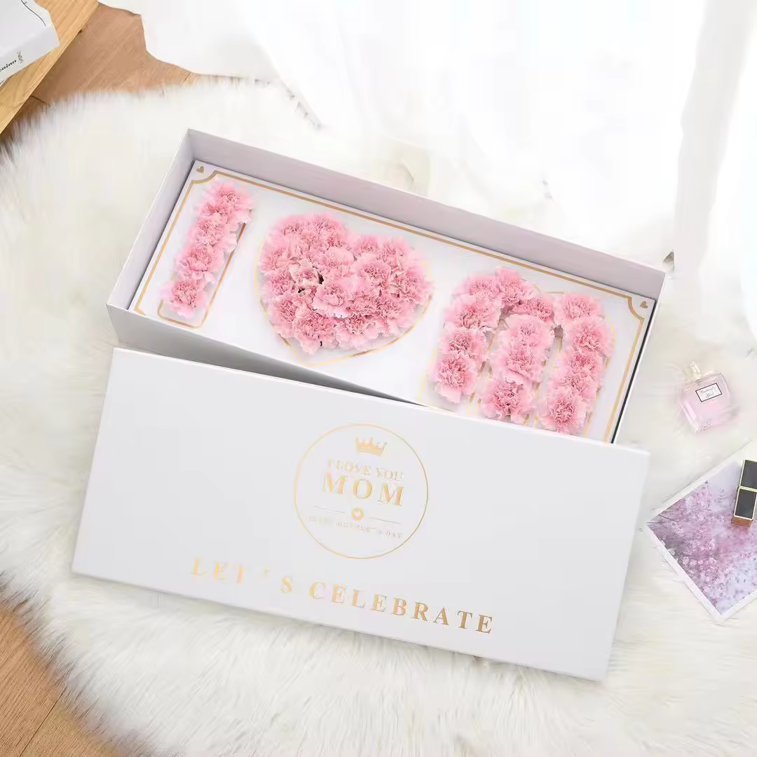 Custom Luxury Wedding Gift Floral Folded Gift Box for Mom's Day Paper Type Paperboard