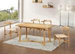 Customized Soild Rustic Wood Restaurant Tables With Dining Chair