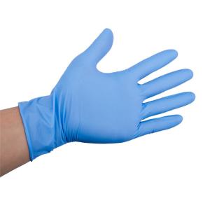 China Blue 4 Mil Disposable Nitrile Gloves Chemical Resistance factory