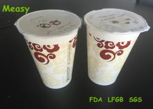 China 16oz Single Use Paper Cup Disposable For Soft Drink , Hot Air Sealing With Plastic Film factory