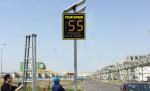 Street Red Green Digit Radar LED Speed Limit Signs Solar Speed Signs Power