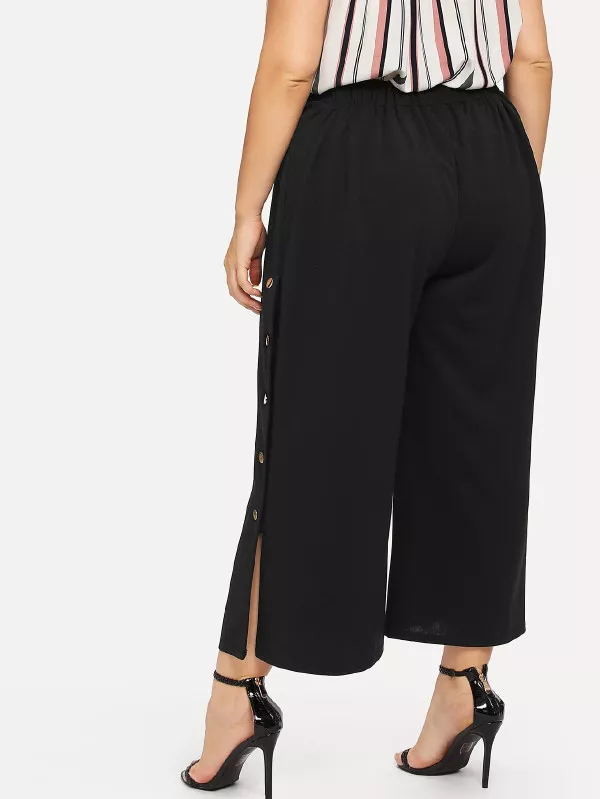 custom make high quality plain black wholesale track pants for woman