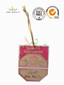 China Metallic String custom hang price Tags Labels For Jeans Pants Clothing factory