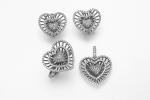 Heart Pendant 925 Sterling Silver Personalized Bracelet Earrings Ring Necklace