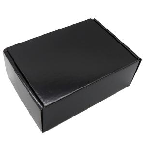 China Recycled Matte Corrugated Shipping Boxes , Black Corrugated Boxes Cutsomized Size factory