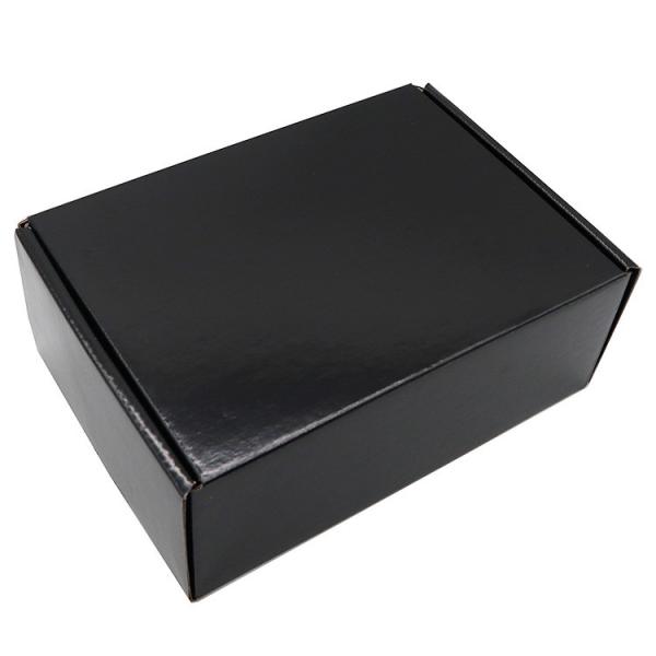 Recycled Matte Corrugated Shipping Boxes , Black Corrugated Boxes Cutsomized