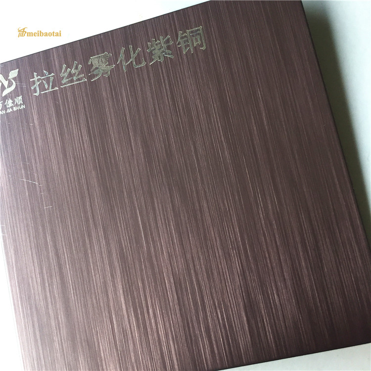 Four Feet Purple Brushed Stainless Steel Sheet For Ships Building Industry