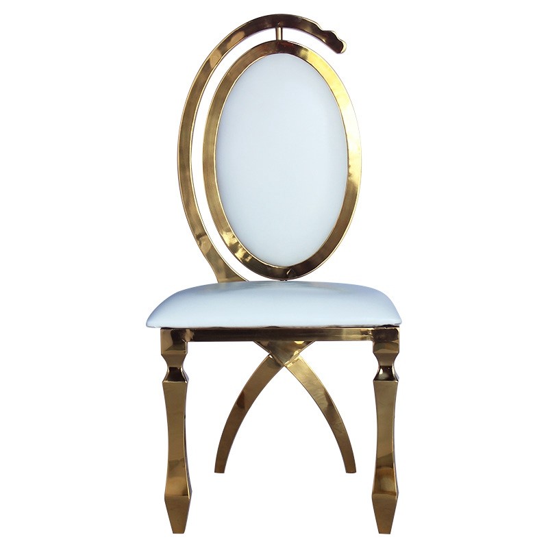 Wholesale China latest popular royal stainless steel chair wedding furniture banquet event home dining room chair