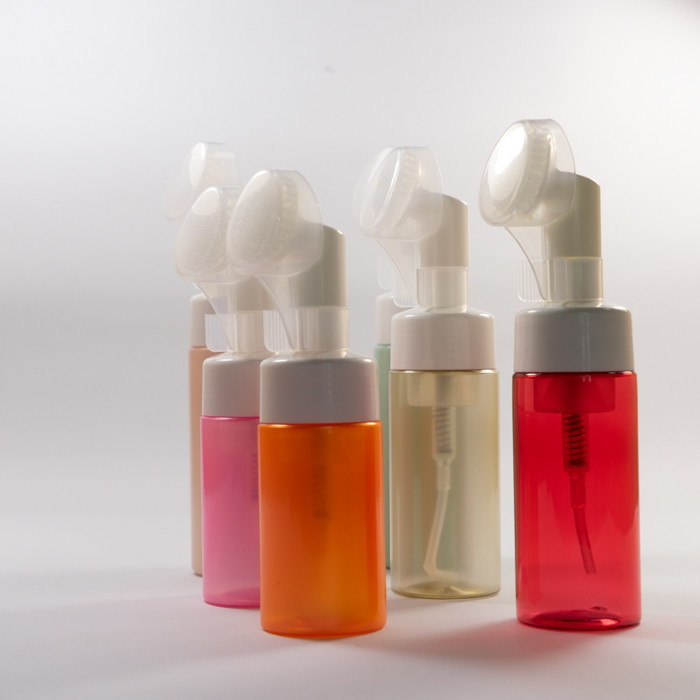 Clear 150ml Plastic Dispenser Soap Foam Pump Bottle For Face Wash