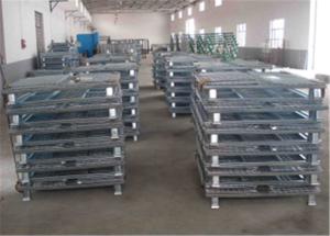China Industrial galvanized wire mesh storage cage 1200 * 1000 * 890mm factory