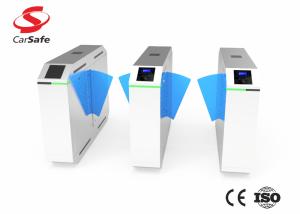 China Slim Pedestrian Turnstile Gate Fast Retractable Flap Barrier 0.5S - 1.0S factory