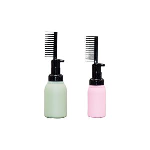 PE Hair Dye Foam Pump Bottle With Comb 50ml 100ml