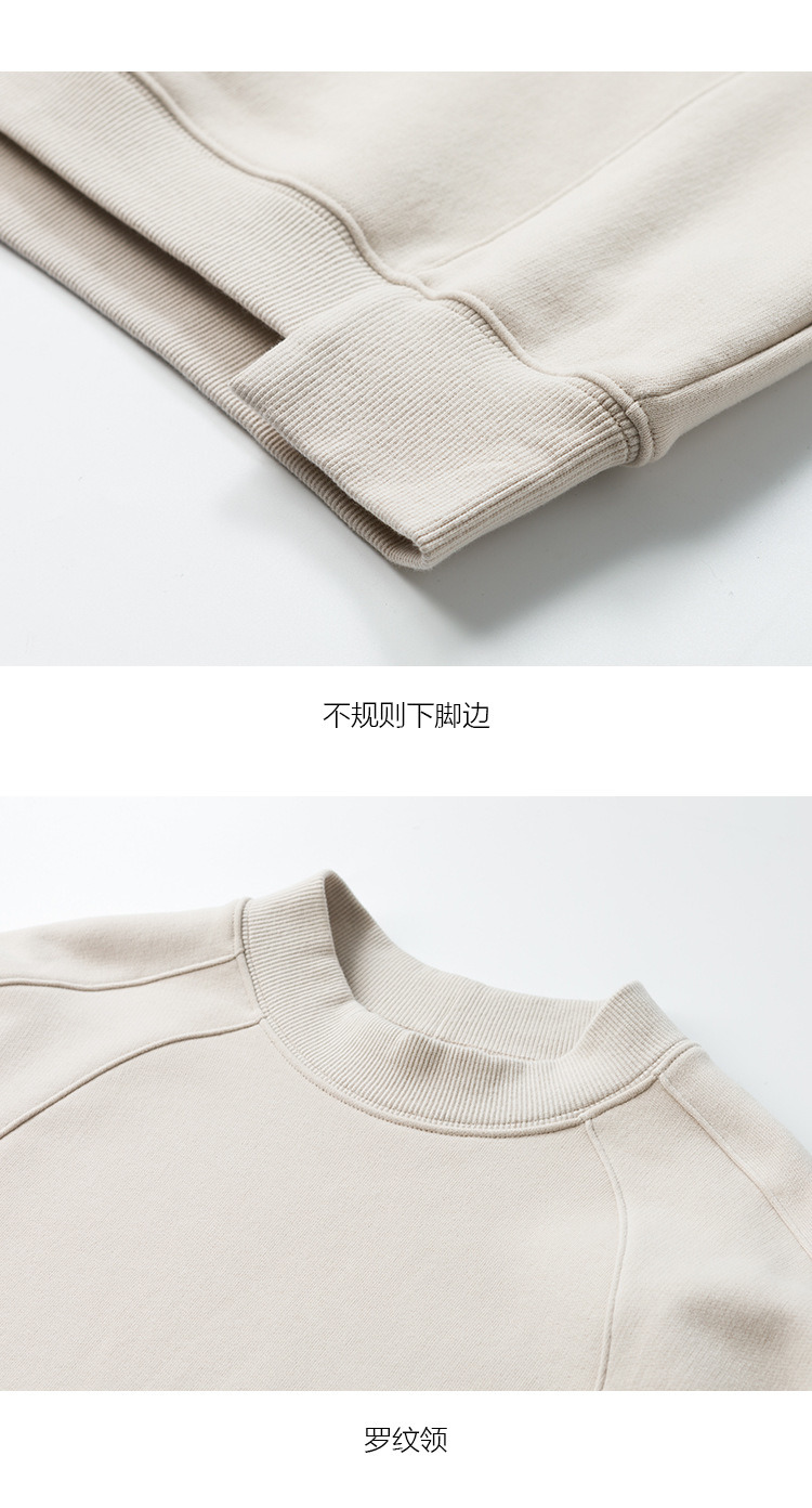 Autumn and Winter New Plus Velvet Hoodie Female Set Long Sleeve Solid Color Round Neck Loose Top and Pants