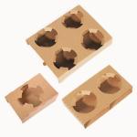 Kraft Paper Cup Holder Disposable Packing Insulation Corrugated Kraft Paper Cup