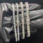 Fine Jewelry Moissanite Tennis Chain S925 Silver Diamond Vvs Bracelet Hip Hop