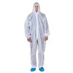 Customized Logo Availabled Disposable Coverall with Hood Zipper Anti-Static