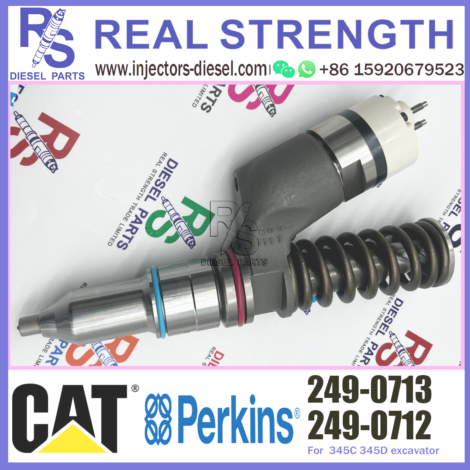 Excavator 345C Perkins Diesel Injector 2490713 249-0713 For C11 C13 Engine